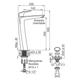 Grifería de lavatorio FV epuyen monocomando alto 0181.02/L2-CR