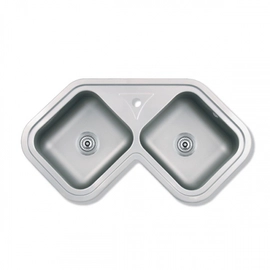 Bacha de cocina Mi Pileta encastrable doble AC 450 E