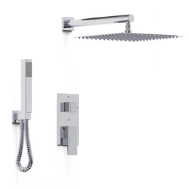 Griferia ducha 2V c/duchador monocomando Hidromet cromo 9712CRCR