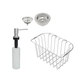 Bacha de cocina Tramontina 55x42x19cm morgana 48fx satinado con accesorios