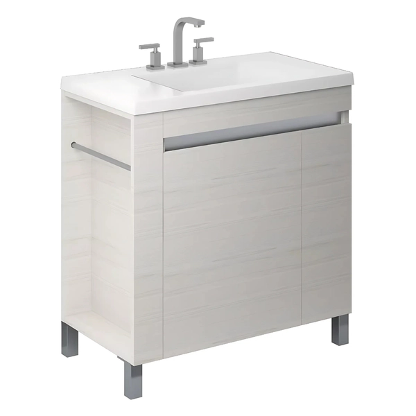 Mueble vanitory Schneider 80x84x46 aqua s/mesada blanco
