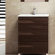 Vanitory 60cm Rivo Schneider Pvc Wengue con mesada