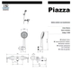 Griferia de ducha exterior Piazza Novara c/ duchador cr