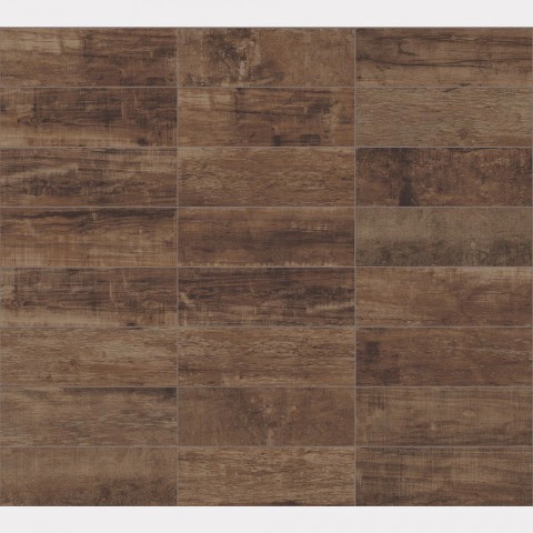 Porcelanato Alberdi 20x60 Medley marron rectif cal 1º