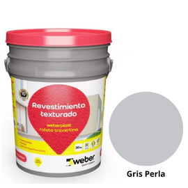 Revestimiento Weber plast RTM rulato Travertino  Gris Perla 93-1604