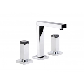 Griferia lavatorio Haaz Bellagio cromo/negro marquina