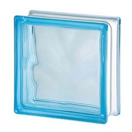 Ladrillo de vidrio Vitroblock Nube agua marina 19x19 75910