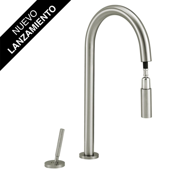 Griferia monocomando cocina Peirano beat Joystick niquel 20-201NI