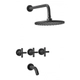 Griferia de ducha Peirano Black Velvet c/transf ng mte 80-19
