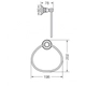 Accesorio baño Fv Toallero Aro Vermont 162/83cr