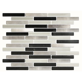 Revestimento Piu 26x30 Mosaico Laguna Vision blanco y negro