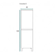 Armario Schneider Aqua Glass Carvalho 40 cm