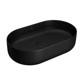 Bacha de apoyo Deca Oval Slim negra L.14050.94