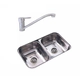 Juego Cocina Comp Johnson Bacha Doble Griferia Monocomando