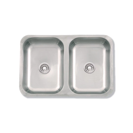 Bacha de cocina Mi Pileta Doble Bajo mesada 57x37x18 104P