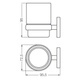 Porta cepillos FV grand hotel con vaso 0732.10/37-CR