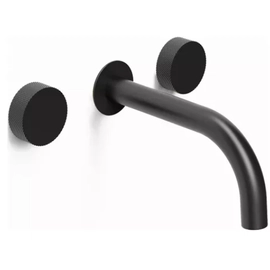 Hidromet griferia lavatorio pared texture black 9890negr