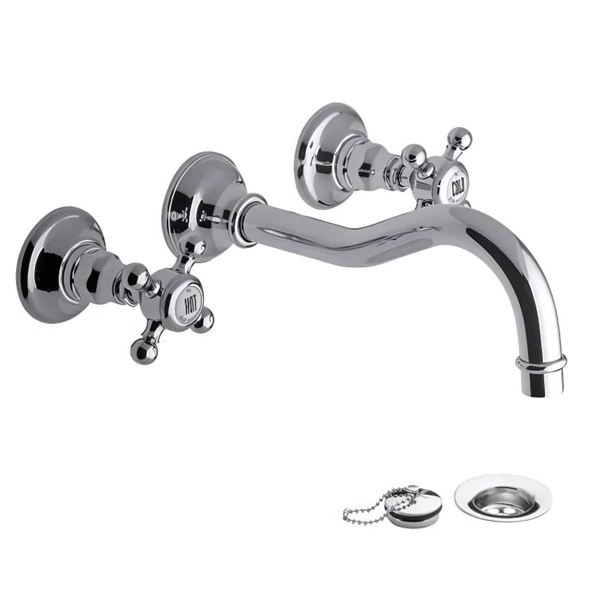Grifería de lavatorio FV vermont de pared 0203/83-CR