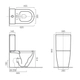 Inodoro Uhome rimless con mochila CL-11051B