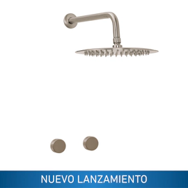 Griferia ducha pared s/trasnsferencia Peirano Fabric Niquel 81-100NI
