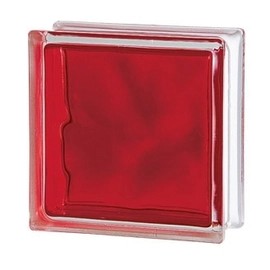 Ladrillo de vidrio Vitroblock Nube rojo bte 19x19 74900