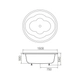 Hidromasaje Ferrum rhonda base motor derecho 9 jets H-RHO-15-09-B-D