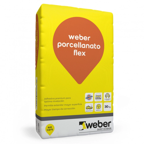 Adhesivo para Porcellanto flexible con ligantes mixtos Weber