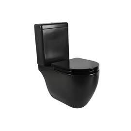 Inodoro largo Ferrum Fontana negro satinado FON-IN-250-NS