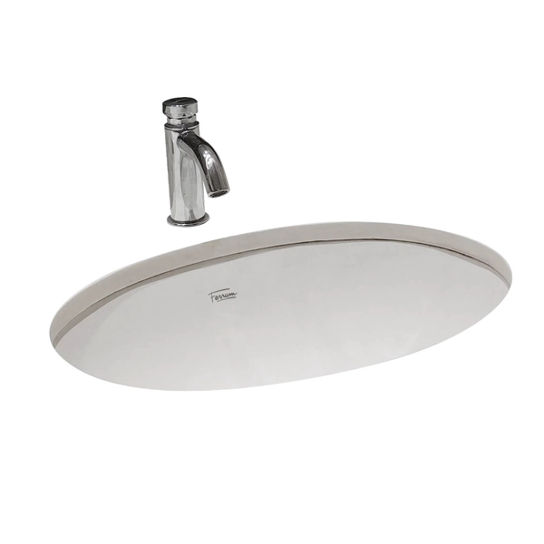 Bacha de lavatorio Ferrum armonica esquel bajo mesada blanca