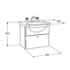Mueble vanitory Ferrum 48 cm venecia de colgar sin mesada blanco