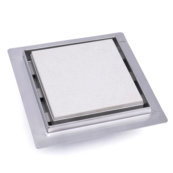 Desagüe Ideal cuadrado 15x15 acero inoxidable para revestir 12050