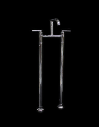 Griferia de ducha Robinet Brookyn Pedestal 2 llaves y pico