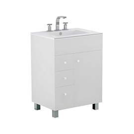 Mueble vanitory Ferrum 60x46 cadria con pie CDR-MB-010-BL