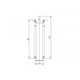 Griferia de ducha Robinet Brookyn Pedestal 2 llaves y pico