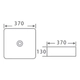 Bacha Peirano Cuadrada de apoyo 37x37x13 bca BCH05