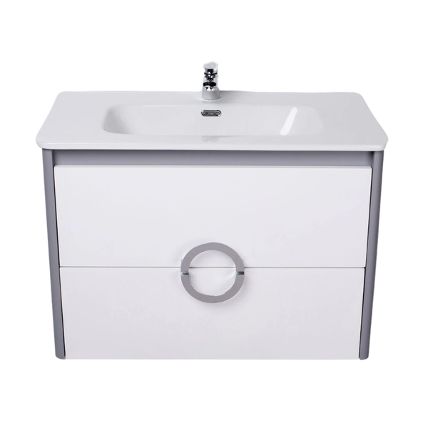 Vanitory Campi 80 cirde con mesada loza 3 agujeros blanco