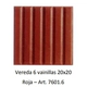 Piso de cemento Lanik 20x20 C/6 vainillas Rojas 7601.6