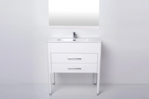 Mueble Curve Campi 80 cm Blanco con Mesada 1AG CU80C/LM