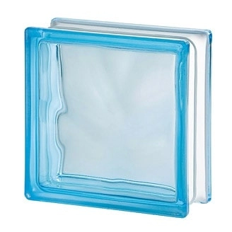 Ladrillo de vidrio Vitroblock Nube agua marina 19x19 75910