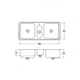 Bacha de cocina Mi Pileta Triple encastrable 463E