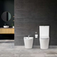 Inodoro largo c/asiento deposito y bidet Ocean Kitchen-West bco COMBO OCEAN-BL