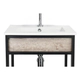 Mueble iron 50 roble Campi vintage con mesada blanca 1 agujero