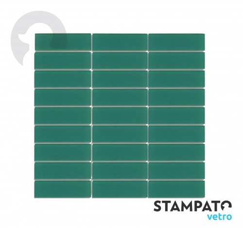 STAMPATO MALLAS (30x30) TIPO SUBWAY ESMERALDA LISO