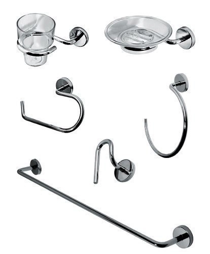 Accesorio baño Hidromet Kit De 6 Piezas Jet Cromo