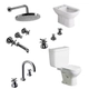 Juego baño Sanitarios Ferrum y set Griferias Hidromet