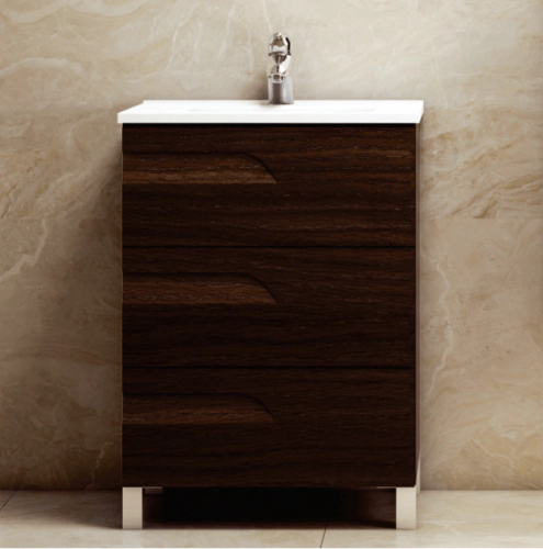 Vanitory Schneider 60 cm Wengue Rivo con mesada