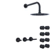 Griferia de ducha Hidromet 2V c/escocesa Sun lever black 04567NEGR