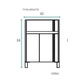 Mueble Schneider Nature 60 PVC bco bte V60NAPB sin mesada