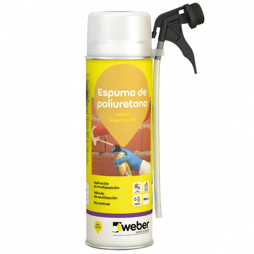 Weber espuma Pu x 500 ml poliuretano gris 99-1005