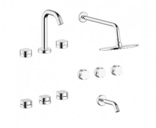 Combo Grifería Vasser Senza Cromada